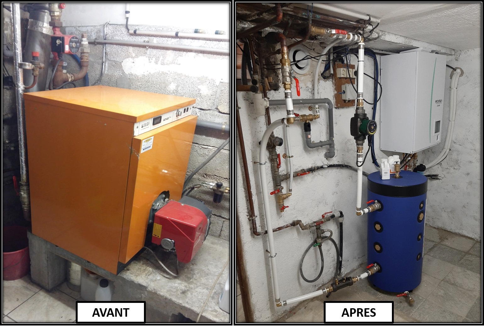 Fourniture et installation d'une pompe à chaleur air/eau